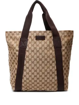 Gucci Pre-Owned: Бежевая сумка-шоппер 
