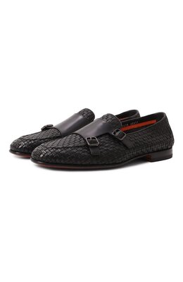 Santoni: Чёрные туфли  Carlos