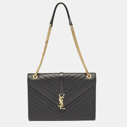 Saint Laurent Paris: Чёрная сумка  Monogram Envelope