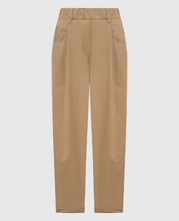 Brunello Cucinelli: Бежевые брюки 
