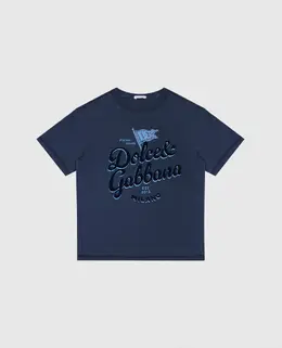 Dolce&Gabbana: Синяя футболка 