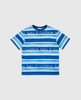 Dolce&Gabbana: Синяя футболка 