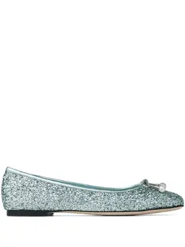 Jimmy Choo: Зелёные балетки 
