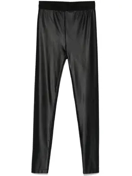 Versace Jeans Couture: Чёрные легинсы 