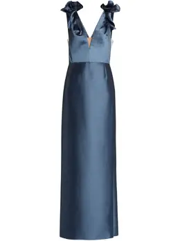 Marchesa Notte: Атласное платье 