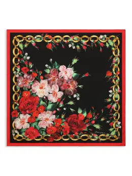 Dolce & Gabbana: Шарф  Rose с принтом