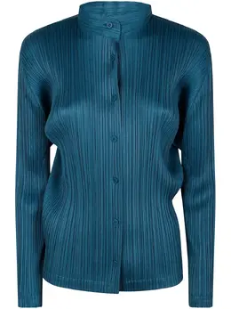 Pleats Please Issey Miyake: Голубая блуза 