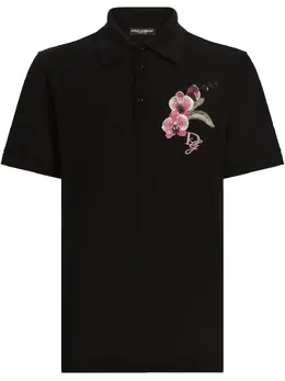 Dolce & Gabbana: Чёрное поло 
