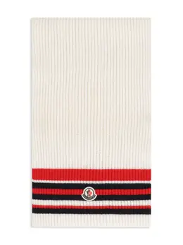 Moncler: Белый шарф 