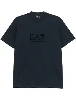 Ea7 Emporio Armani: Голубая футболка 