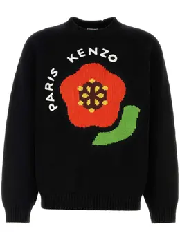 Kenzo: Свитер с цветочным принтом 