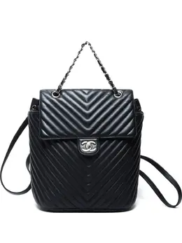 CHANEL Pre-Owned: Чёрный рюкзак 