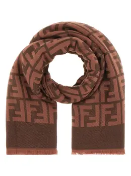 FENDI: Коричневый шарф 
