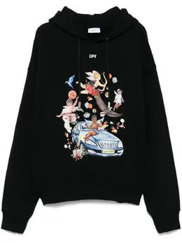 Off-White: Чёрная толстовка 