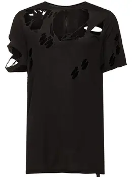 RICK OWENS DRKSHDW: Рваная футболка  Level