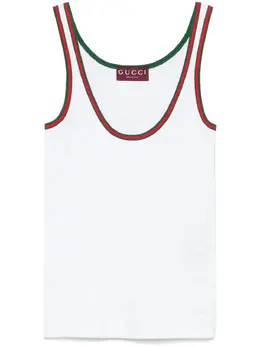 Gucci: Майка  Web в полоску