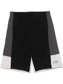 Ea7 Emporio Armani: Чёрные шорты 