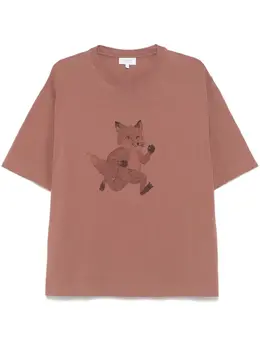 Maison Kitsuné: Футболка с принтом 