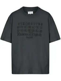 Maison Margiela: Чёрная футболка  Numbers
