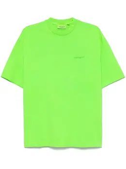 Carhartt WIP: Зелёная футболка 