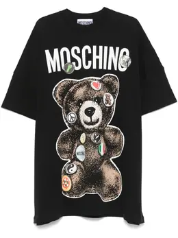Moschino: Платье  Teddy Bear с принтом