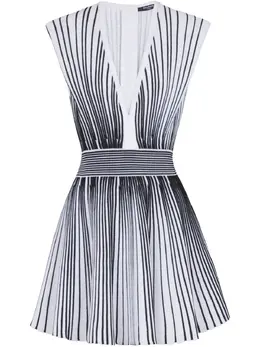 Balmain: Двухцветное платье 