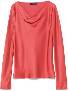 Alberta Ferretti: Атласная блуза 