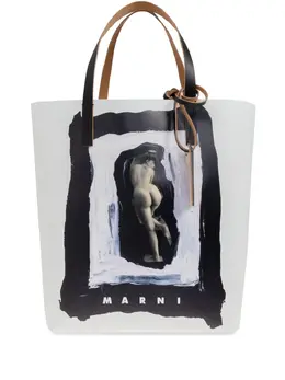 Marni: Белая сумка-шоппер  Tribeca