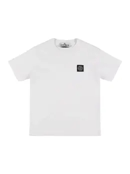 STONE ISLAND JUNIOR: Хлопковая футболка 