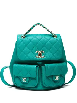 CHANEL Pre-Owned: Зелёный рюкзак 