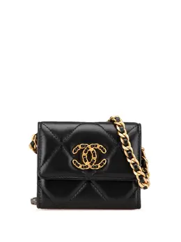 CHANEL Pre-Owned: Чёрный картхолдер 