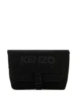 Kenzo: Чёрная поясная сумка 