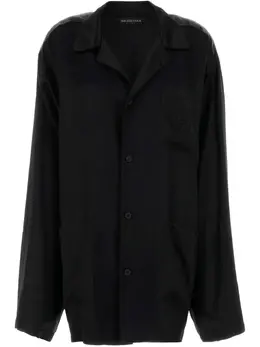 Balenciaga: Атласная рубашка 