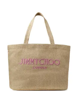 Jimmy Choo: Бежевая сумка-шоппер 