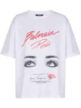 Balmain: Футболка с принтом 