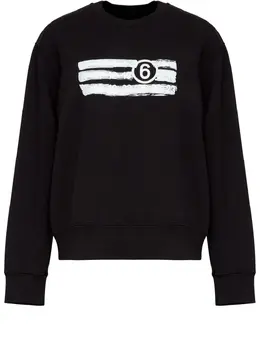 MM6 Maison Margiela: Чёрный свитшот 
