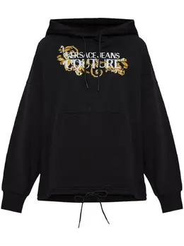 Versace Jeans Couture: Чёрная толстовка 