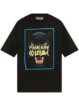Versace Jeans Couture: Чёрная футболка 
