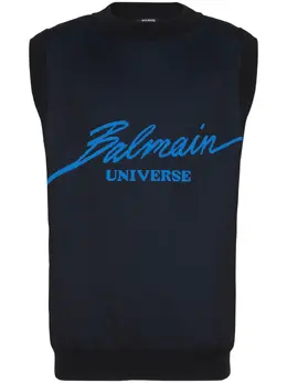Balmain: Синяя футболка 
