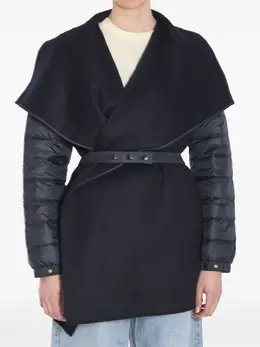 Moncler: Синий плащ 