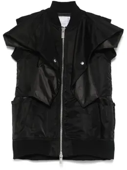 sacai: Чёрный жилет 