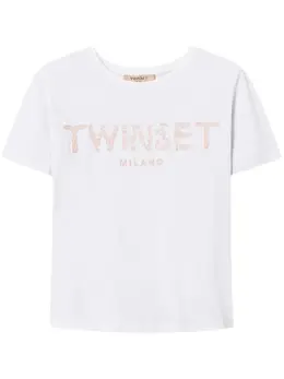 TWINSET: Белая футболка 