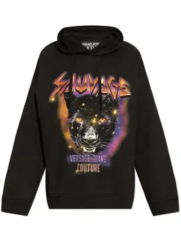 Versace Jeans Couture: Чёрная толстовка 