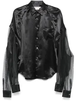 Comme Des Garçons: Атласная рубашка 