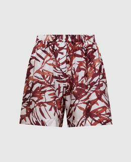 Brunello Cucinelli: Бордовые шорты 
