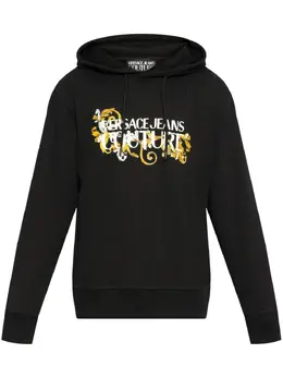 Versace Jeans Couture: Чёрная толстовка 