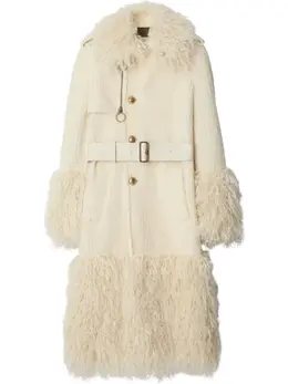 Burberry: Белый плащ 