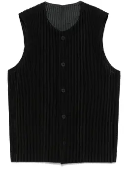 Homme Plissé Issey Miyake: Чёрный жилет 