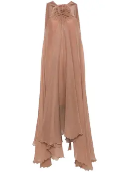 Blumarine: Платье с растительным принтом 