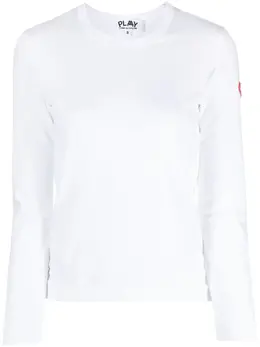 Comme Des Garçons Play: Белая футболка 